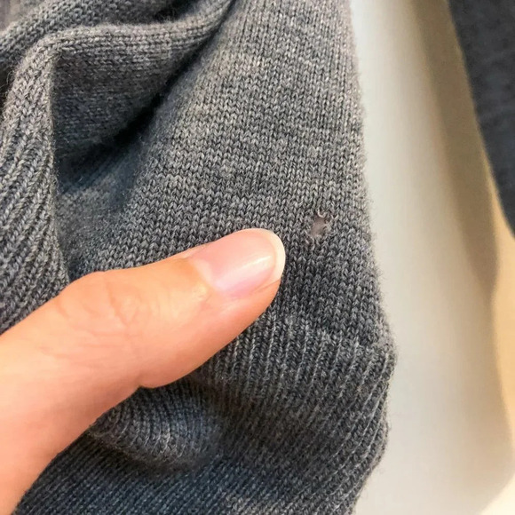 Markus Lupfer 100% Merino Wool Sequin Flamingo Crew Neck Grey Graphic Sweater XS - Picture 6 of 9